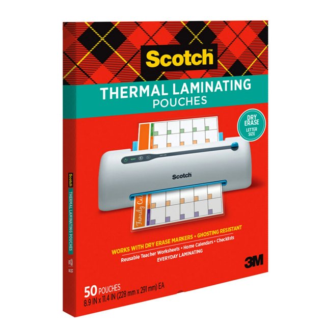 Scotch Dry Erase Thermal Laminating Pouches 50 Count