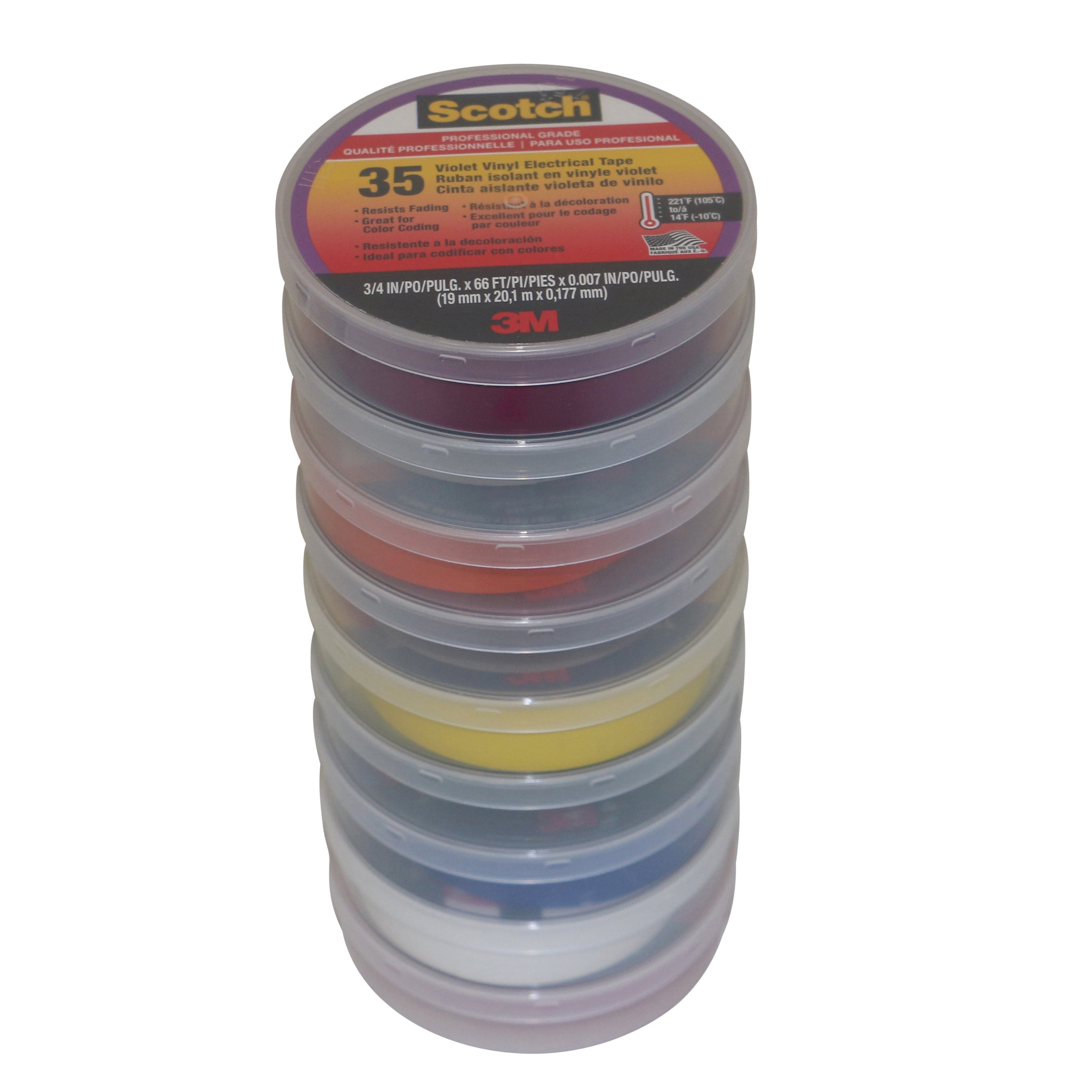 TWI 3/4 Electrical Tape Assorted Colors (5 Pack) - TW-5TAPE