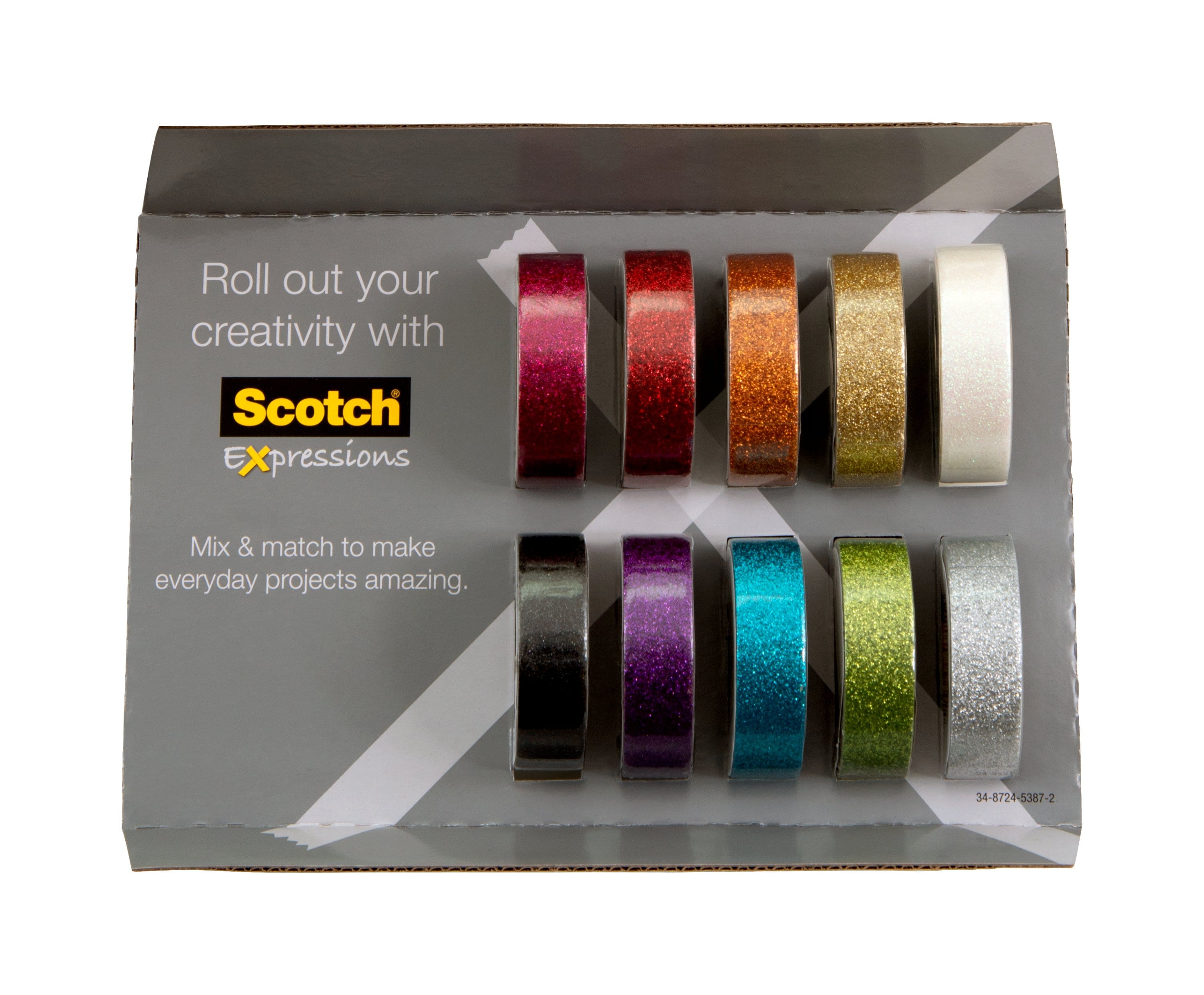 Scotch Expressions Glitter Tape Multi-Pack, 10 Rolls