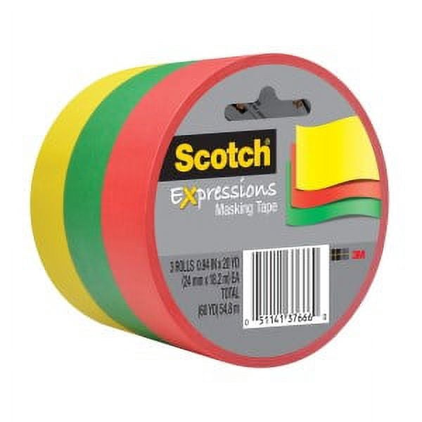 Scotch Expressions Masking Tape 3437-3PRM, 3PK Primary