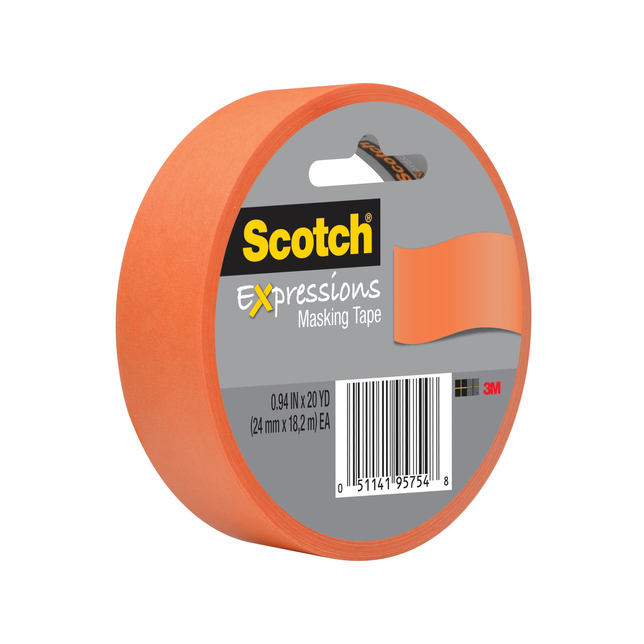 Scotch Expressions Masking Tape 3437-ORG-ESF, Tangerine