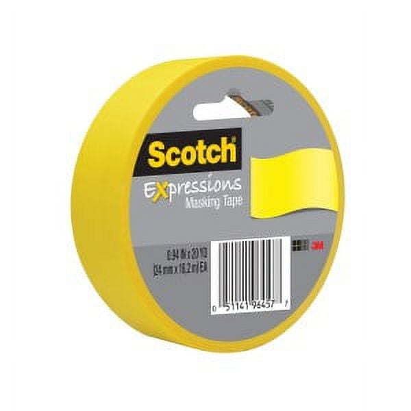 Scotch Expressions Masking Tape, 3437-PYL-ESF, Primary Yellow