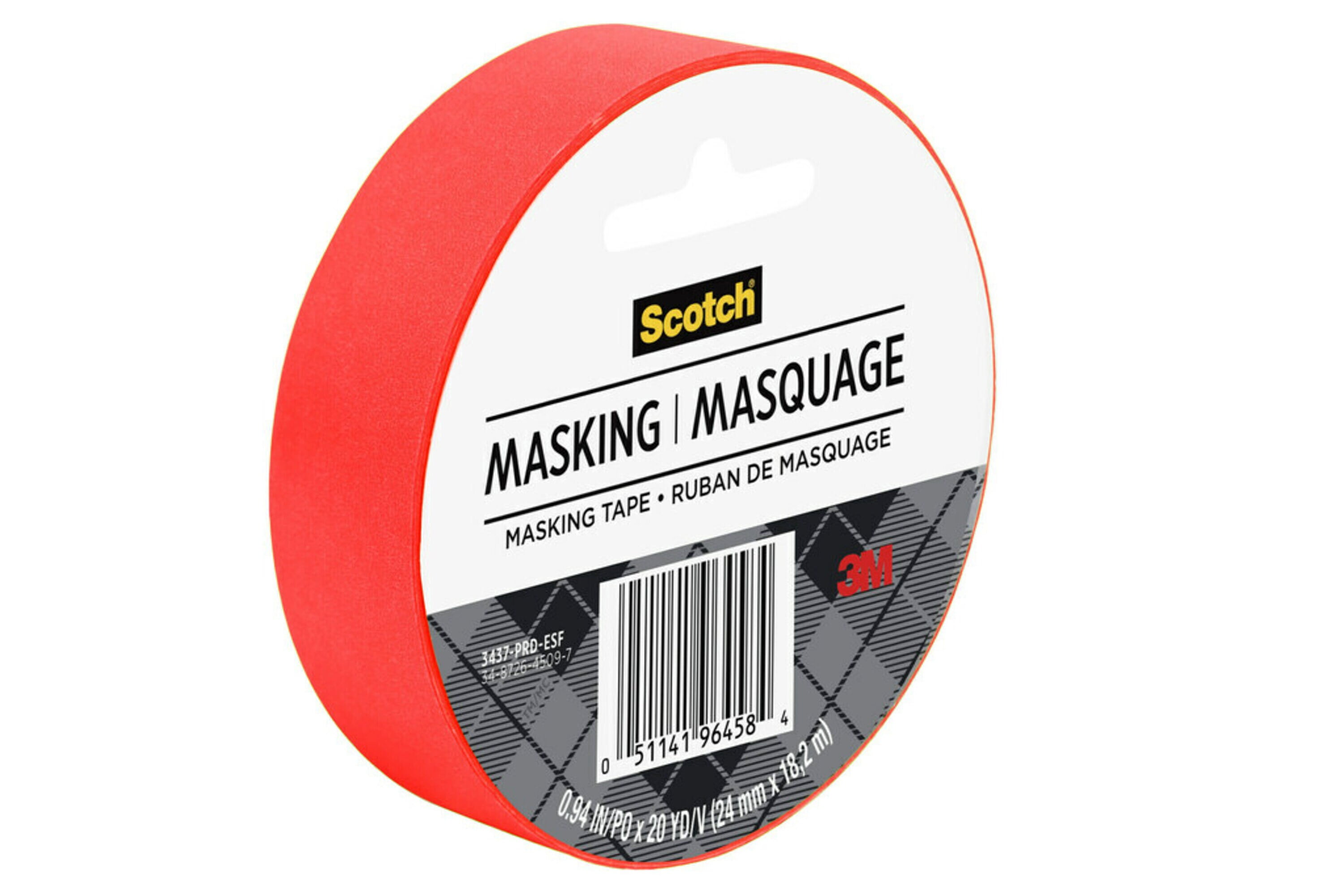 Scotch Expressions Masking Tape, .94 x 20yds, Primary Red