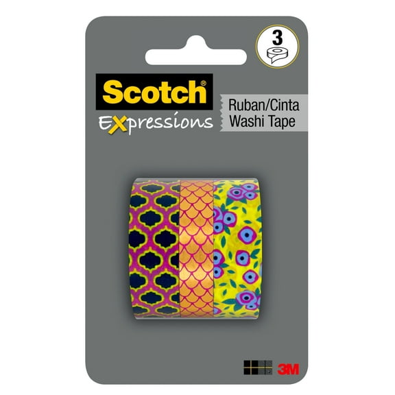 Scotch Expressions Multicolor Washi Tape, 3 Rolls/Pack