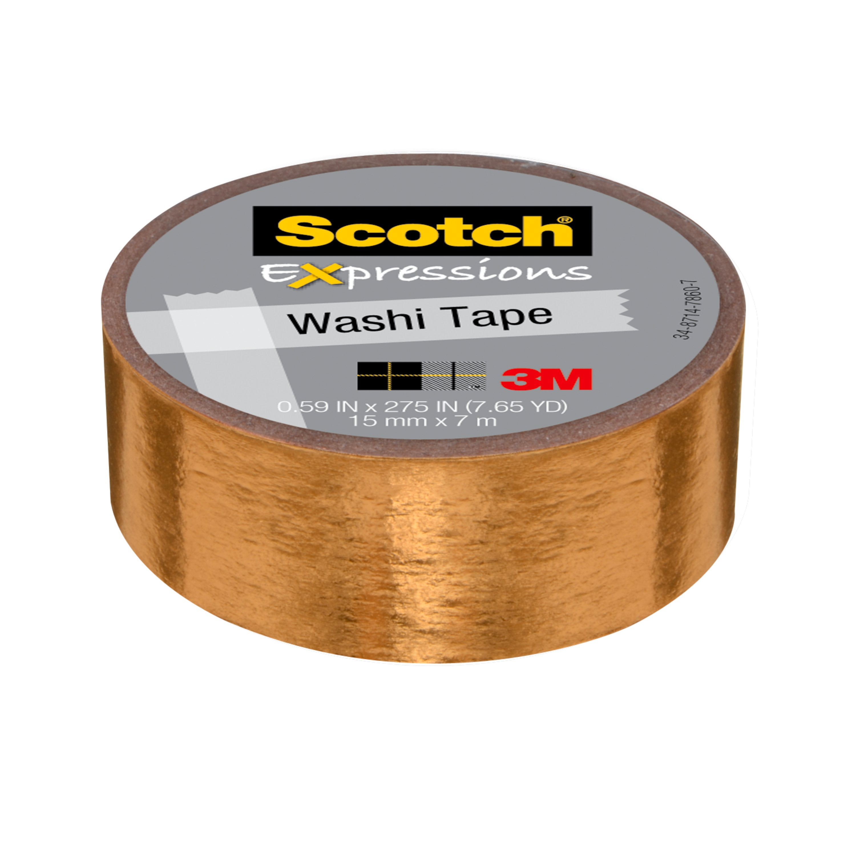 Scotch Expressions Washi Tape Gold Foil .59 in x 275 in