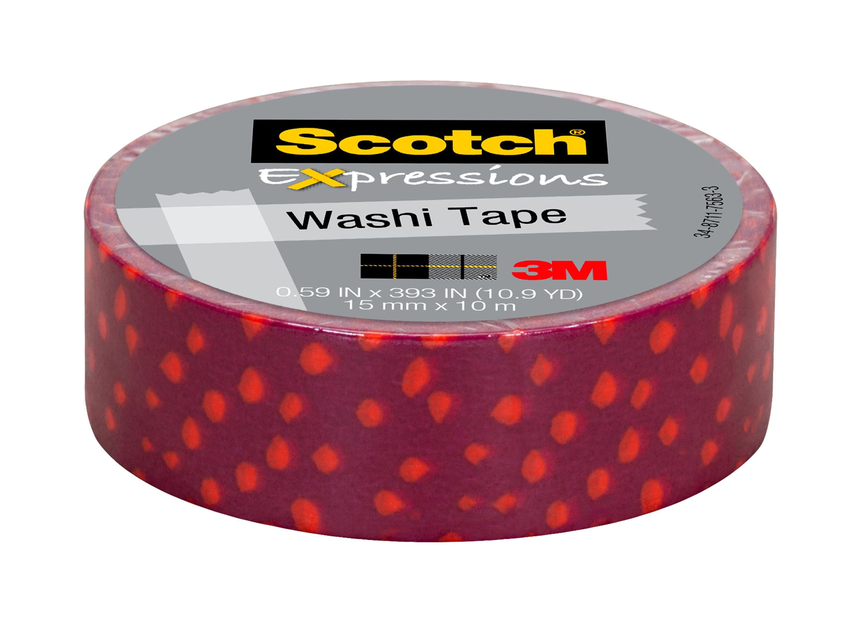Scotch Expressions Washi Tape, Pink, .59 x 393, 1 Roll