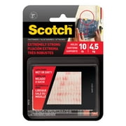 Scotch Extreme Fasteners, 1 in x 3 in, Clear, 2 Sets of Strips