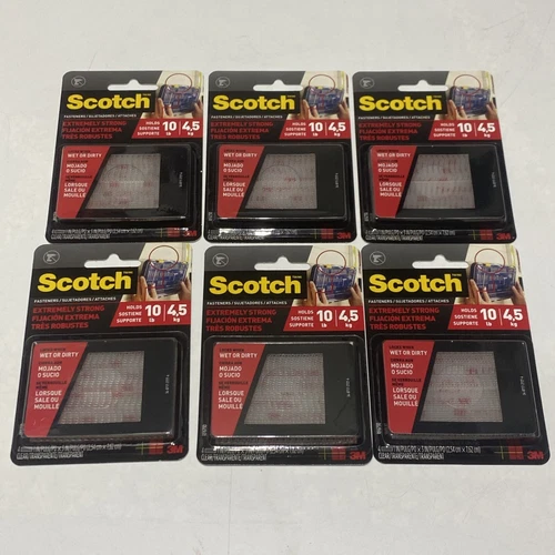 Scotch Extreme Fasteners Rf6730 Reclosable Dual Lock Strips Clear Lot ...
