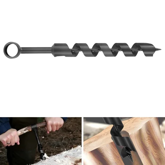 Scotch Eye Auger Drill Bit 1 Inch Diameter for Carpentry and Timber Framing, Hand Powered Steel Tool, 1.18 Inch Eye for Sticks, 1-Pack
