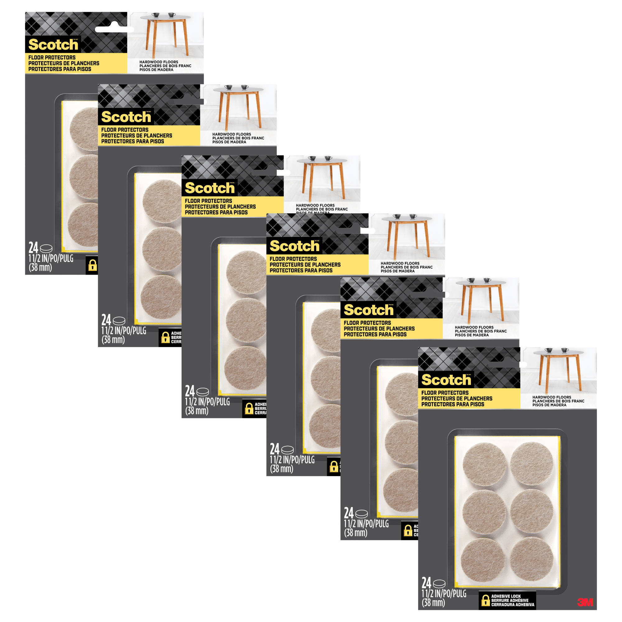 Scotch Felt Pads: 1-1/2 in. / (Beige) [144-pack]