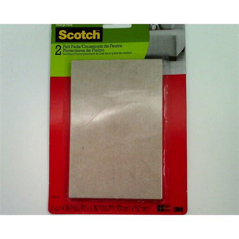 Beige Rectangular Felt Floor Protection Pads, 4 x 6 inches, 2-Pack