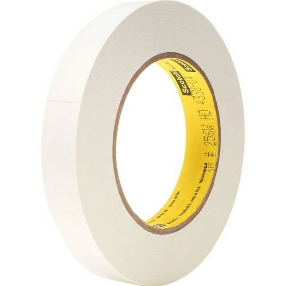 Scotch Flatback Write-On Paper Tape 20 yd Length x 0.75" Width - 3" Core - Paper - 6.70 mil - Rubber Backing - 1 Roll - White