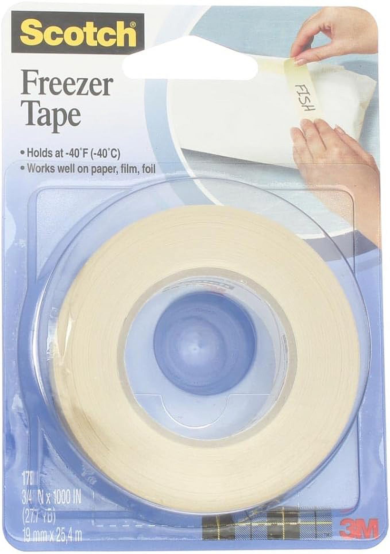 Scotch Freezer Tape, 3/4 x 1000 Inch, 2PACK