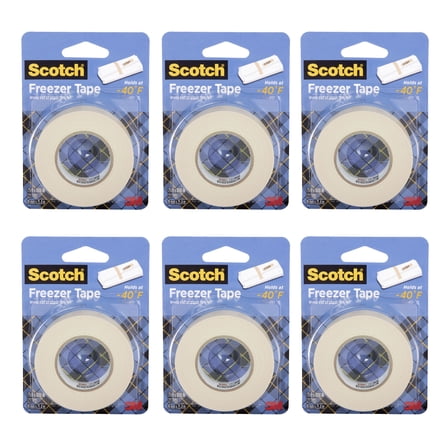 Scotch Freezer Tape, White, 3/4 in. x 1000 in., Holds at -40F, 1 Roll
