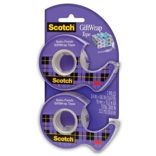 Scotch GiftWrap Tape 15DM-2, 3/4 in x 600 in