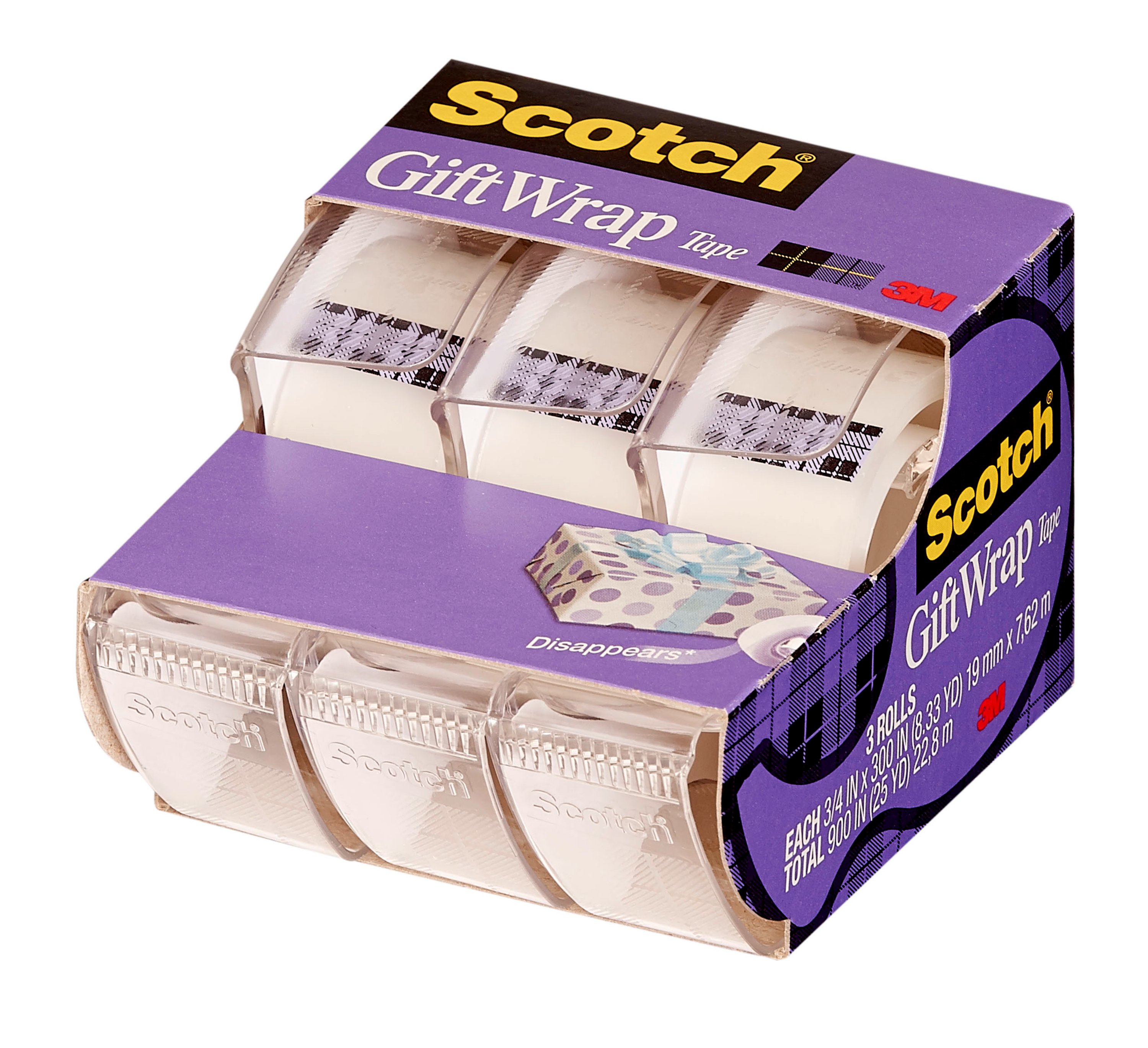 Scotch GiftWrap Tape 311 3/4 in x 300 in