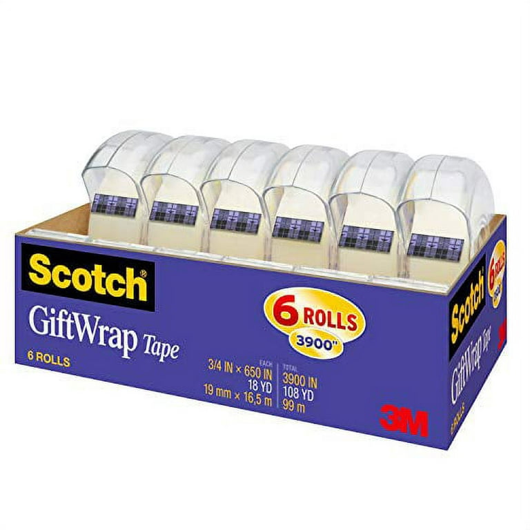 Scotch 0.75 in. x 650 in. Gift Wrap Tape with Dispenser 15 - The