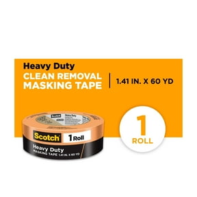 Scotch Heavy Duty Masking Tape, 1.41 in x 60.1 yd, Orange, 1 Roll