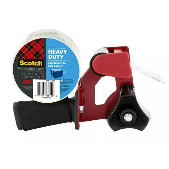 Scotch Heavy Duty Packaging Tape & Tape Gun (Pack of 4)