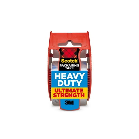 Scotch Heavy Duty Shipping Packing Tape, Clear, 1.88 in x 22.2 yds, 1 Tape Roll with Dispenser