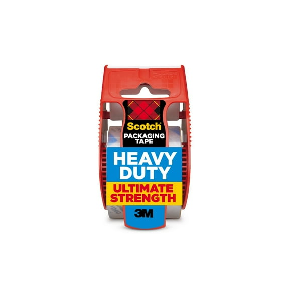 Scotch Heavy Duty Shipping Packing Tape, Clear, 1.88 in x 22.2 yds, 1 Tape Roll with Dispenser