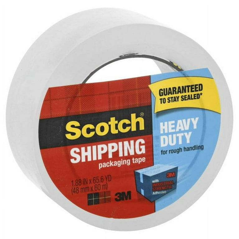 Scotch Heavy Duty Shipping Packaging Tape, x 65.6 Yards, 3" Core, Clear, Great for Packing, Shipping & Moving, 1 Roll (3850-60) - Walmart.com