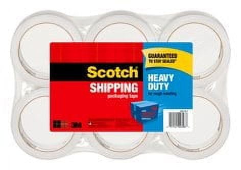 Scotch Heavy Duty Shipping Packaging Tape, 3850-40-6, 1.88 in x 43.7 yd (48 mm x 40 m) 6 Pack