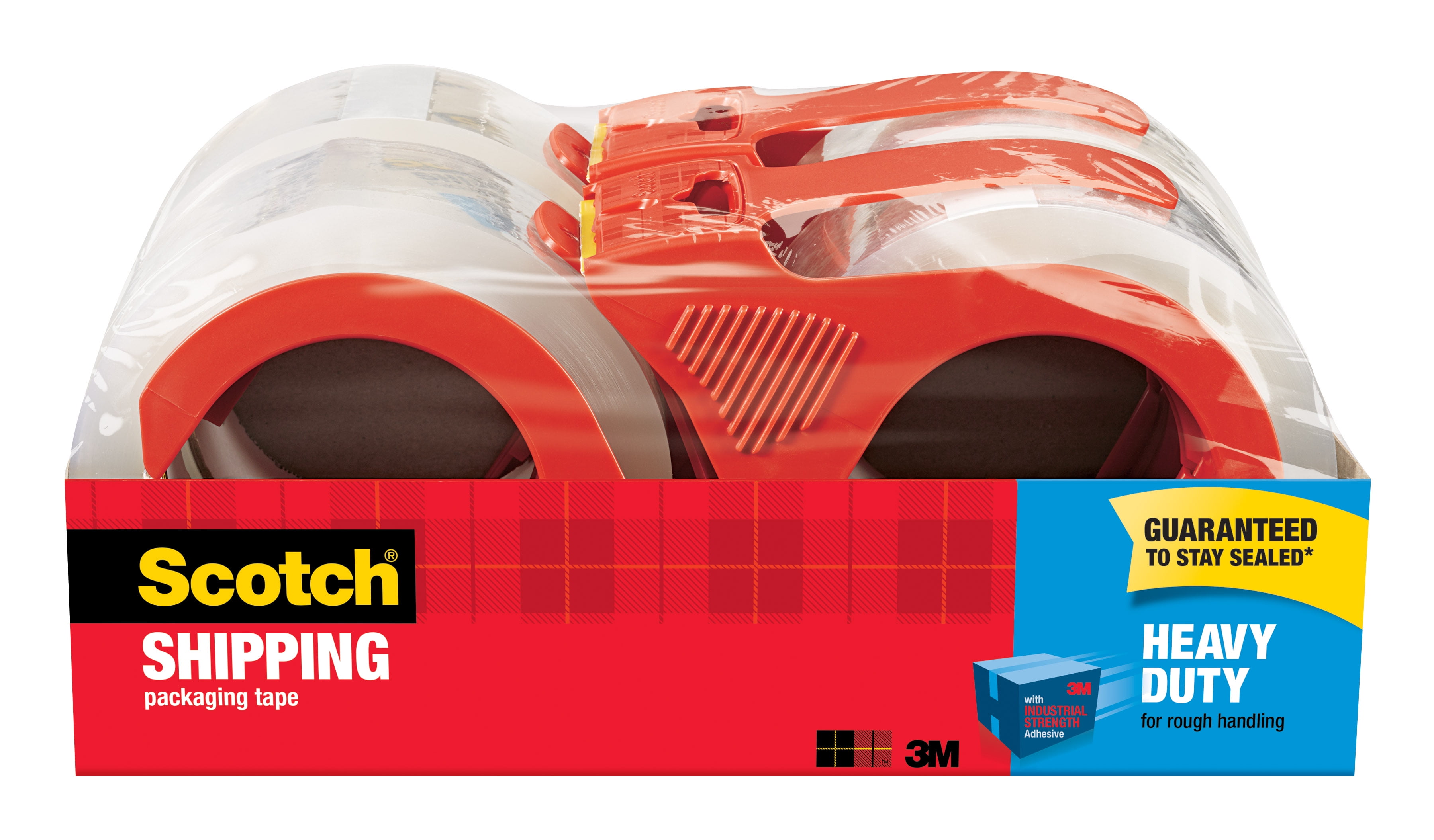 Scotch Heavy Duty Shipping Packaging Tape, 3850-6-DP3, 1.88 in x 54.6 yd (48 mm x 50 m), 6 rolls of 3850 plus 1 DP-300 dispenser