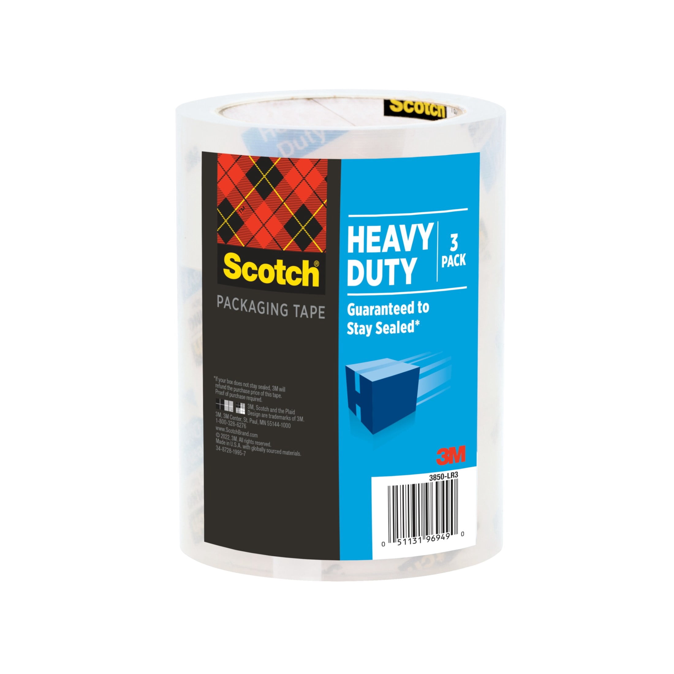 Scotch Heavy Duty Shipping Packaging Tape, 1.88 in x 38.2 yd, 1 Refill Roll