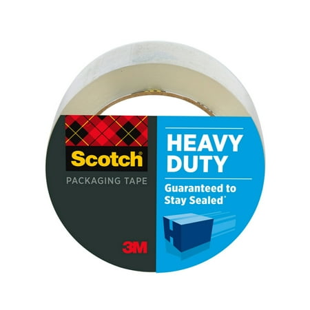 Scotch Heavy Duty Shipping Packing Tape, Clear, 1.88 in. x 54.6 yd., 1 Tape Roll