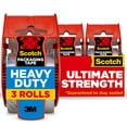 thumbnail image 1 of Scotch Heavy Duty Shipping and Moving Packing Tape, Clear, Packing and Moving Supplies, 1.88 in. x 22.2 yd., 3 Tape Rolls with Dispensers, 1 of 10