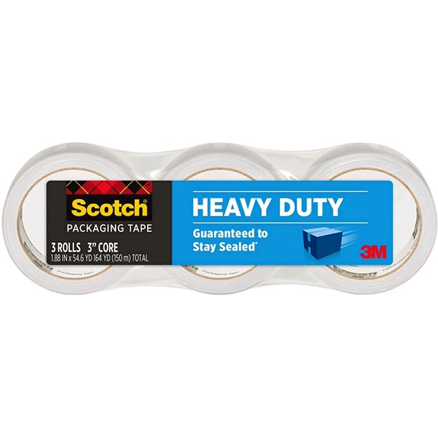 Scotch Heavy Duty Shipping and Moving Packing Tape, Clear, Packing and