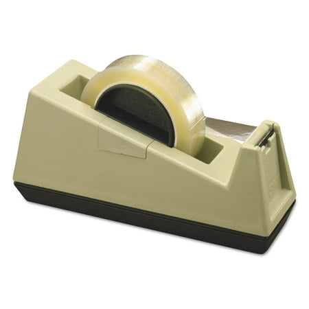 Scotch Heavy-Duty Weighted Desktop Tape Dispenser, 3" Core, Plastic, Putty/Brown -MMMC25