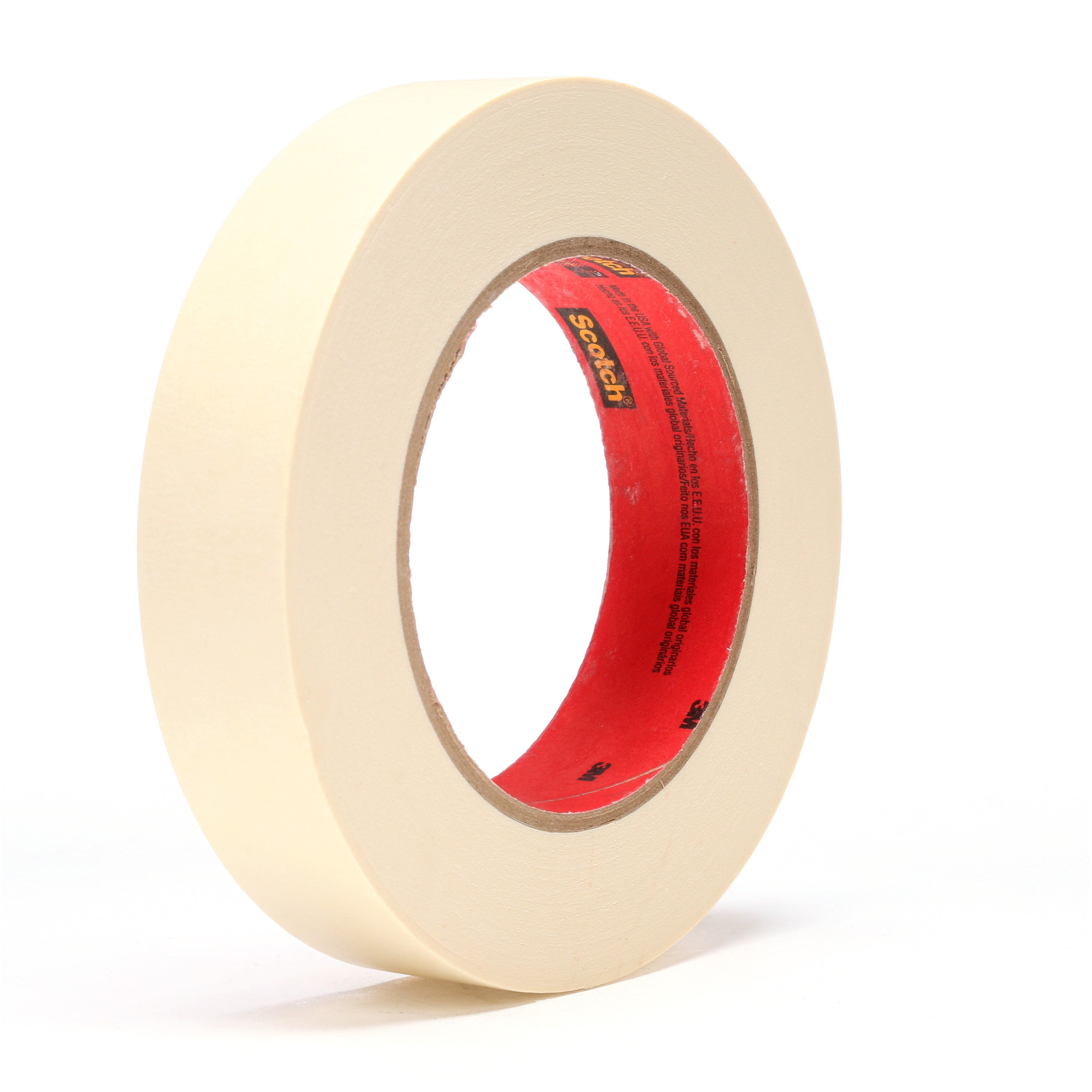 Scotch High Performance Masking Tape 214 Tan, 1 in x 60 yd 5.8 mil, 36 per case Bulk