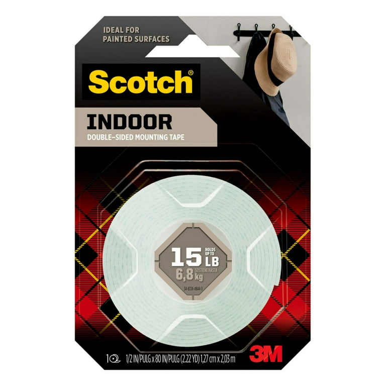 3M Scotch Double-Sided Tape 1/2-inch x 250-inch - Meininger Art Supply