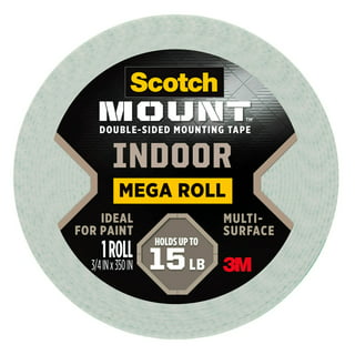Scotch Mounting Tape Squares 3M 108 Removable 16 Double-Sided Adhesive Foam  Gray, 4 Pack 