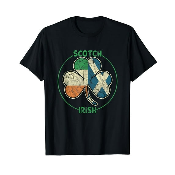 Scotch Irish Green Four Leaf Clover T-Shirt