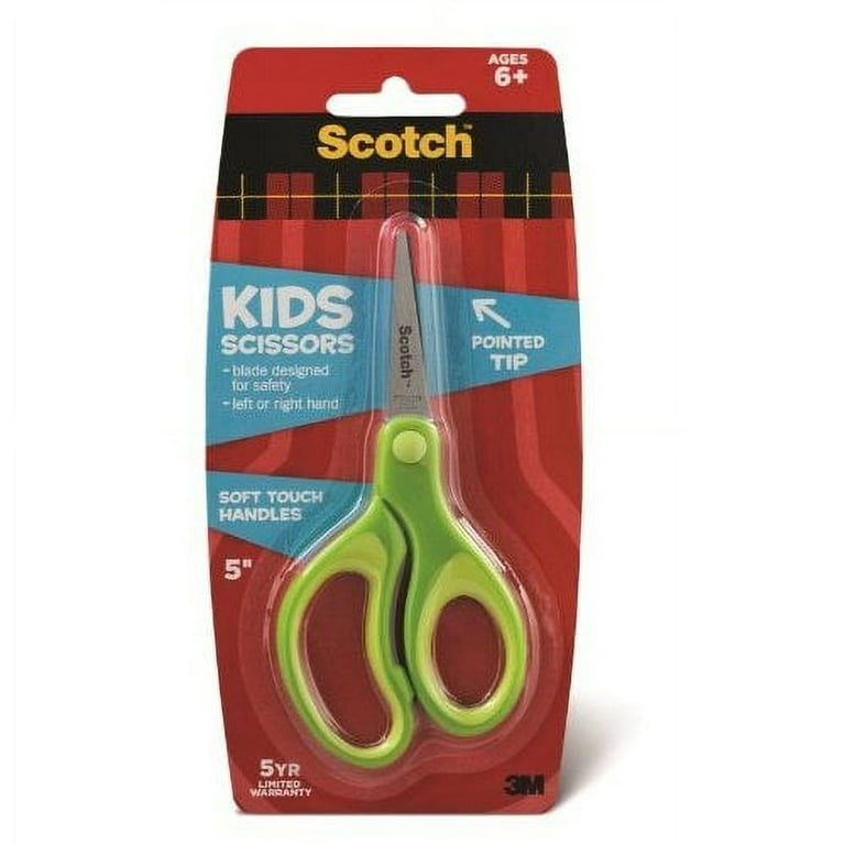 Children's Pink Safety Scissors with Soft Handle and Grips