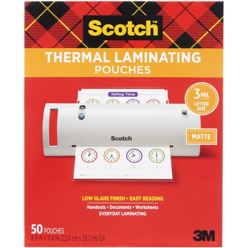 Scotch Laminating Pouch - Laminating Pouch/Sheet Size: 8.90" Width x 11.40" Length x 3 mil Thickness - for Laminator, Document, Award, Sign, Calendar, Certificate, Artwork, Sc | Bundle of 10 Packs