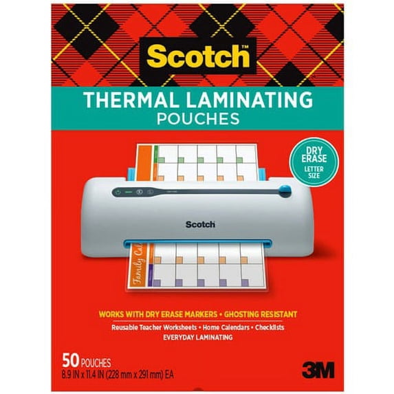 Scotch Laminating Pouch - Sheet Size Supported: Letter - Laminating Pouch/Sheet Size: 8.90" Width x 11.40" Length - for Document, Artwork, Sign, Flyer, Schedule, Certificate, | Bundle of 10 Packs