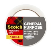 Scotch Shipping Packaging Tape, General Purpose, 3 in Core, 1.88 in x 54.6 yd, 1 Refill Roll
