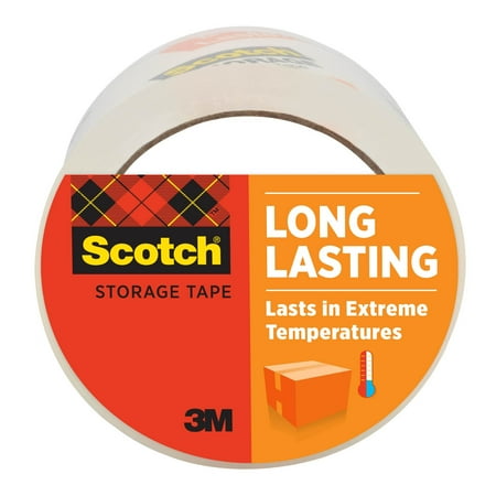 Scotch Long Lasting Packaging Tape, Clear, 1.88" x 54.6 yd, 1 Roll
