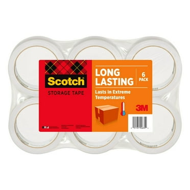 Scotch Long Lasting Storage Packaging Tape, 1.88 in x 54.6 yd, 6 Rolls