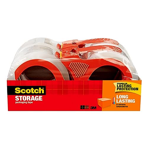 Scotch Long Lasting Storage Packing Tape, Clear, Storage Tape Seals