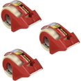 Scotch MMM50 Reinforced Strength Shipping and Strapping Tape in Dispenser, Red, 3 Pack
