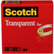 Scotch, MMM6002P1272, Transparent Tape - 1/2"W, 2 / Pack, Clear