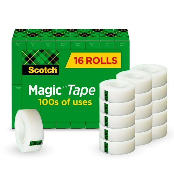Scotch® Magic™ 810 Tape, 3/4" x 1,000", Pack Of 16 Rolls