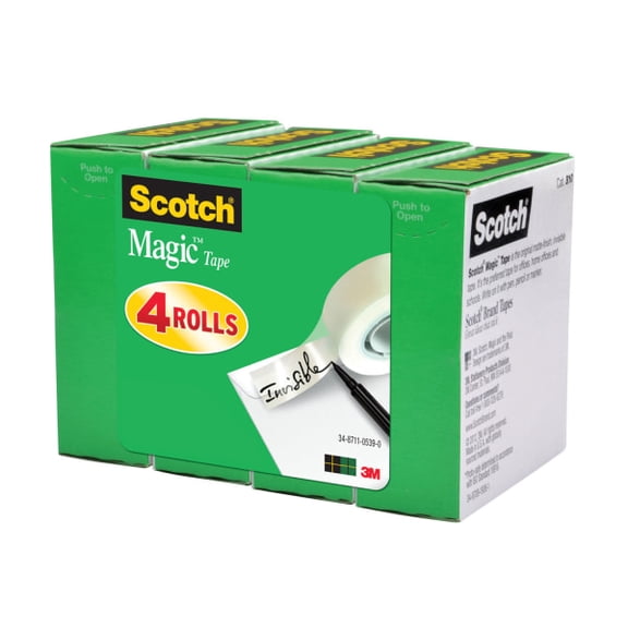Scotch Magic 810 Tape, 3/4" x 800", Pack Of 4 Rolls