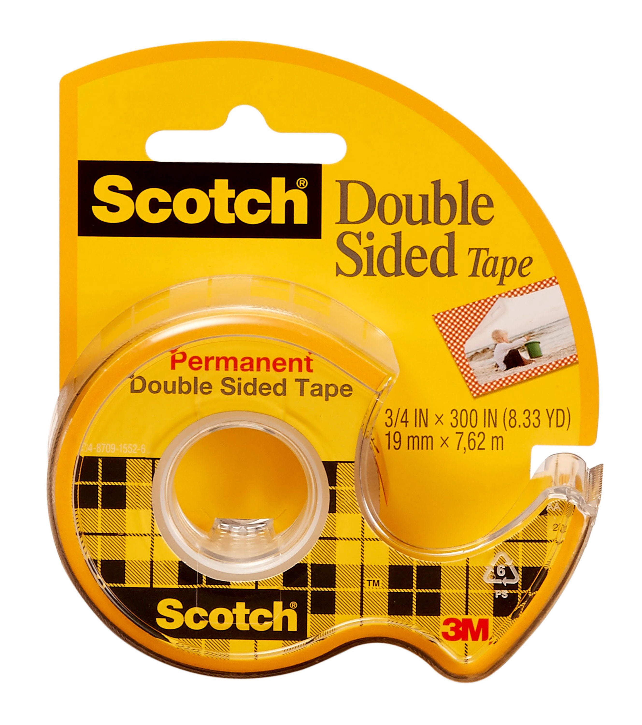 Scotch Magic Double Sided Tape 237, 3/4 in x 300 in x 0 in (19 mm x 7.62 m)