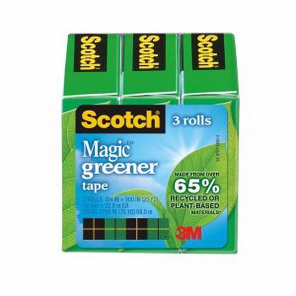 Scotch Magic Greener Tape 812-3P, 3/4 in x 900 in (19 mm x 22,8 m)